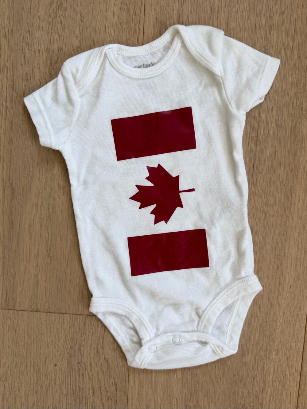 World Cup! Lot of Two Canada Short-Sleeve Baby One-Pieces 0-3 Months